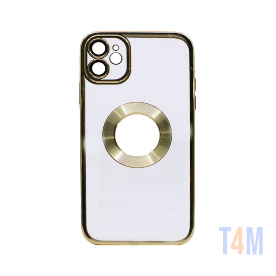 Capa de Silicone Rígida com Protetor de Câmera para Apple iPhone 11 Dourado